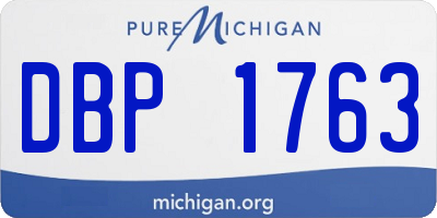 MI license plate DBP1763