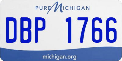 MI license plate DBP1766