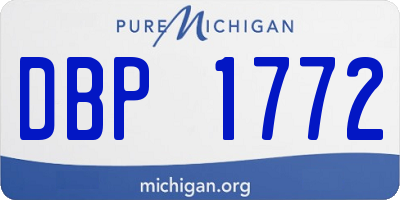 MI license plate DBP1772
