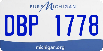 MI license plate DBP1778