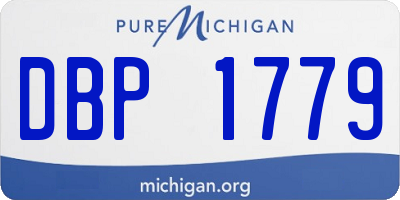 MI license plate DBP1779