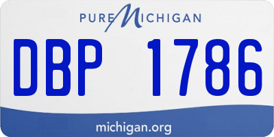 MI license plate DBP1786