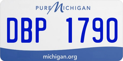 MI license plate DBP1790