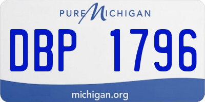 MI license plate DBP1796