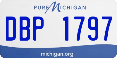 MI license plate DBP1797