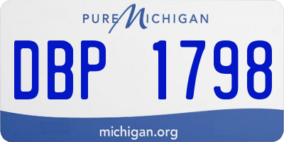 MI license plate DBP1798