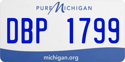 MI license plate DBP1799