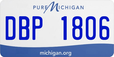 MI license plate DBP1806