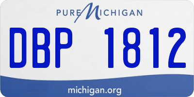 MI license plate DBP1812