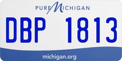 MI license plate DBP1813