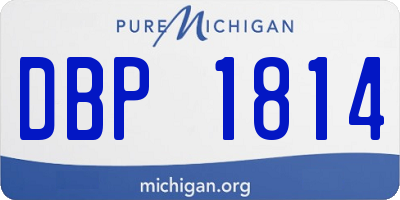 MI license plate DBP1814