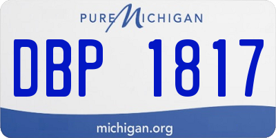 MI license plate DBP1817
