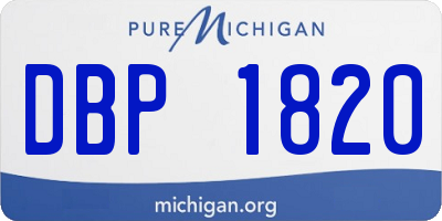 MI license plate DBP1820