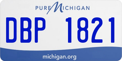MI license plate DBP1821
