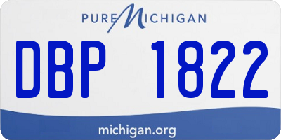 MI license plate DBP1822