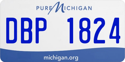 MI license plate DBP1824