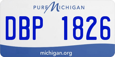 MI license plate DBP1826