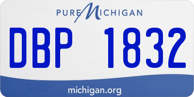 MI license plate DBP1832