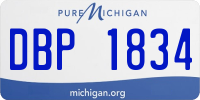MI license plate DBP1834