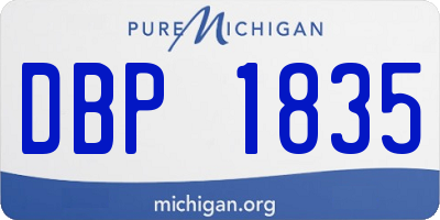MI license plate DBP1835
