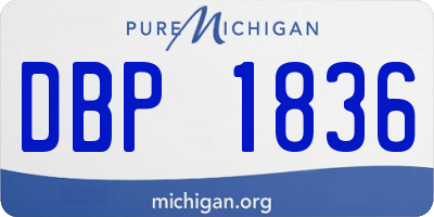 MI license plate DBP1836