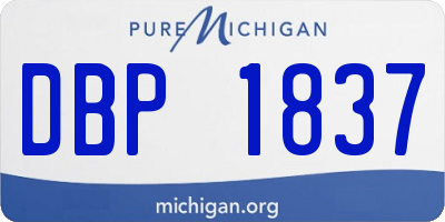 MI license plate DBP1837