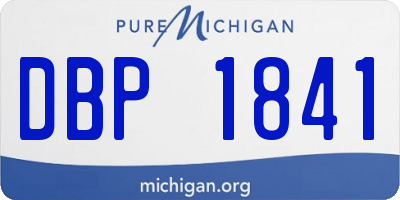 MI license plate DBP1841