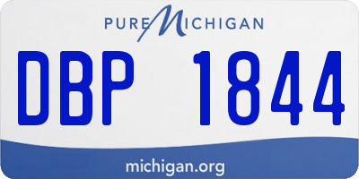 MI license plate DBP1844