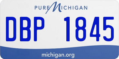 MI license plate DBP1845