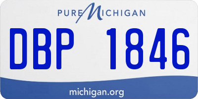 MI license plate DBP1846