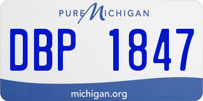 MI license plate DBP1847