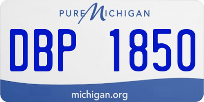 MI license plate DBP1850