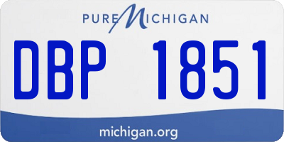 MI license plate DBP1851