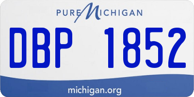 MI license plate DBP1852