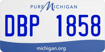 MI license plate DBP1858