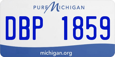 MI license plate DBP1859
