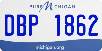MI license plate DBP1862