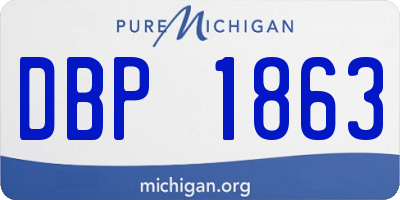 MI license plate DBP1863
