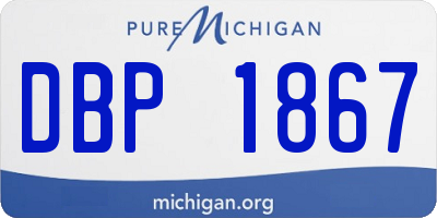 MI license plate DBP1867