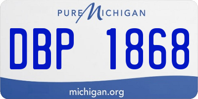 MI license plate DBP1868