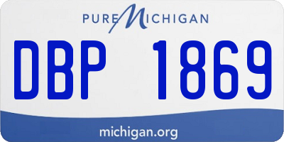 MI license plate DBP1869
