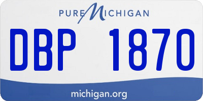 MI license plate DBP1870