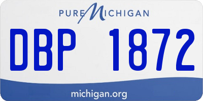 MI license plate DBP1872