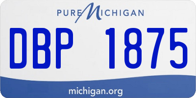 MI license plate DBP1875