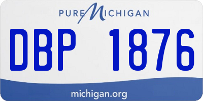 MI license plate DBP1876