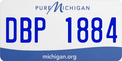 MI license plate DBP1884