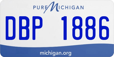 MI license plate DBP1886