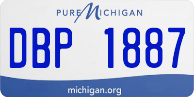 MI license plate DBP1887
