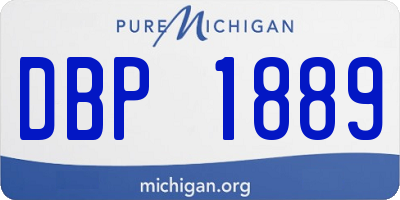 MI license plate DBP1889