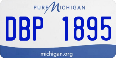 MI license plate DBP1895